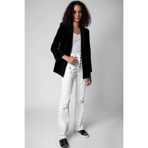 Zadig & Voltaire NWT Eyes Denim Show Jeans in White‎ Size 24 MSRP $368